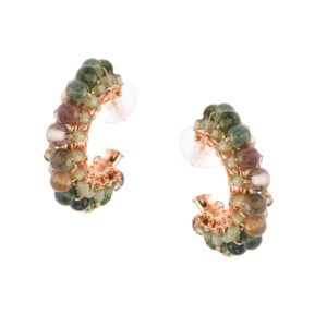 Pendientes Argolla Cosmos Verde