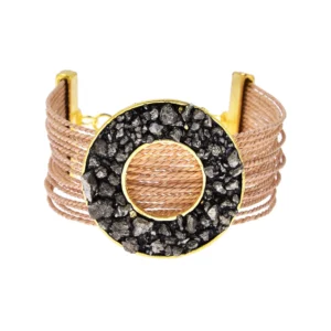 Brazalete Calliope Pirita y Oro