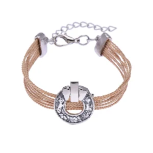 Brazalete Clave Diamante y Plata