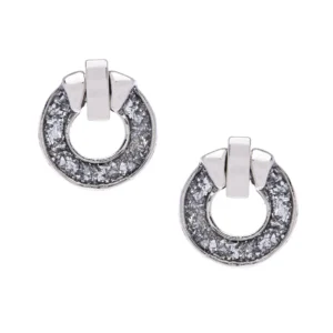 Pendientes Clave Diamante y Plata
