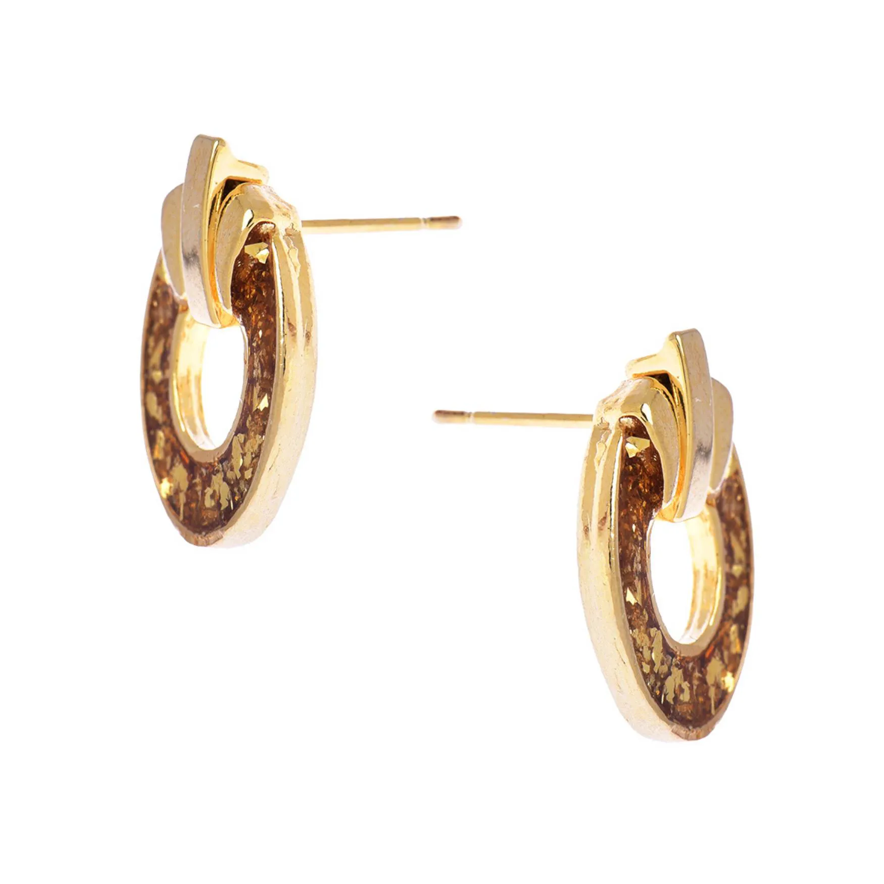 Pendientes Clave Solo Oro - Imagen 2