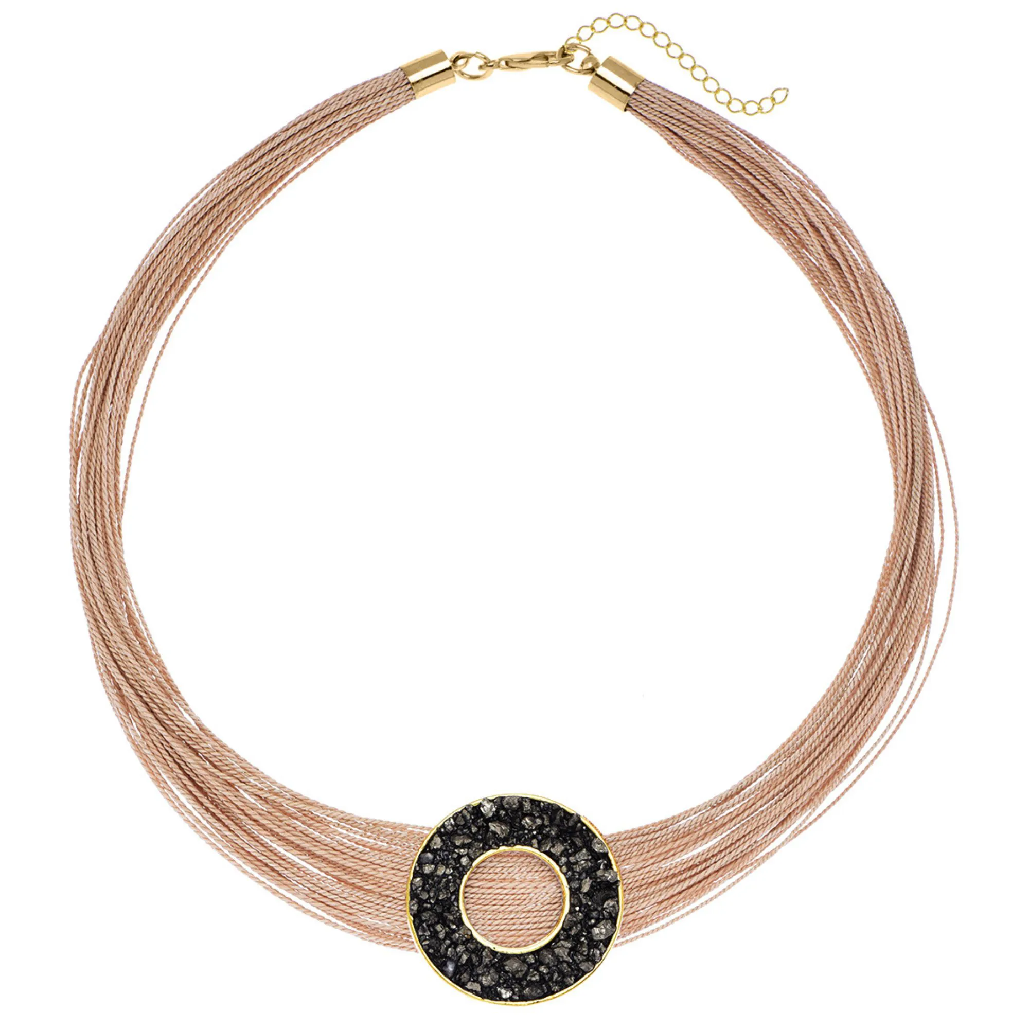 Collar Orbital Pirita Oro