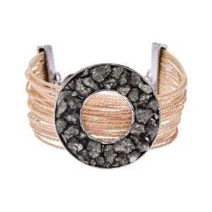 Brazalete Calliope Diamante y Pirita