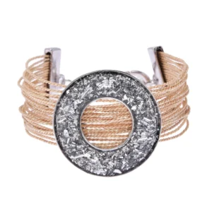 Brazalete Calliope Diamante Plata