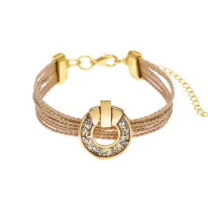 Brazalete Clave Oro y Plata