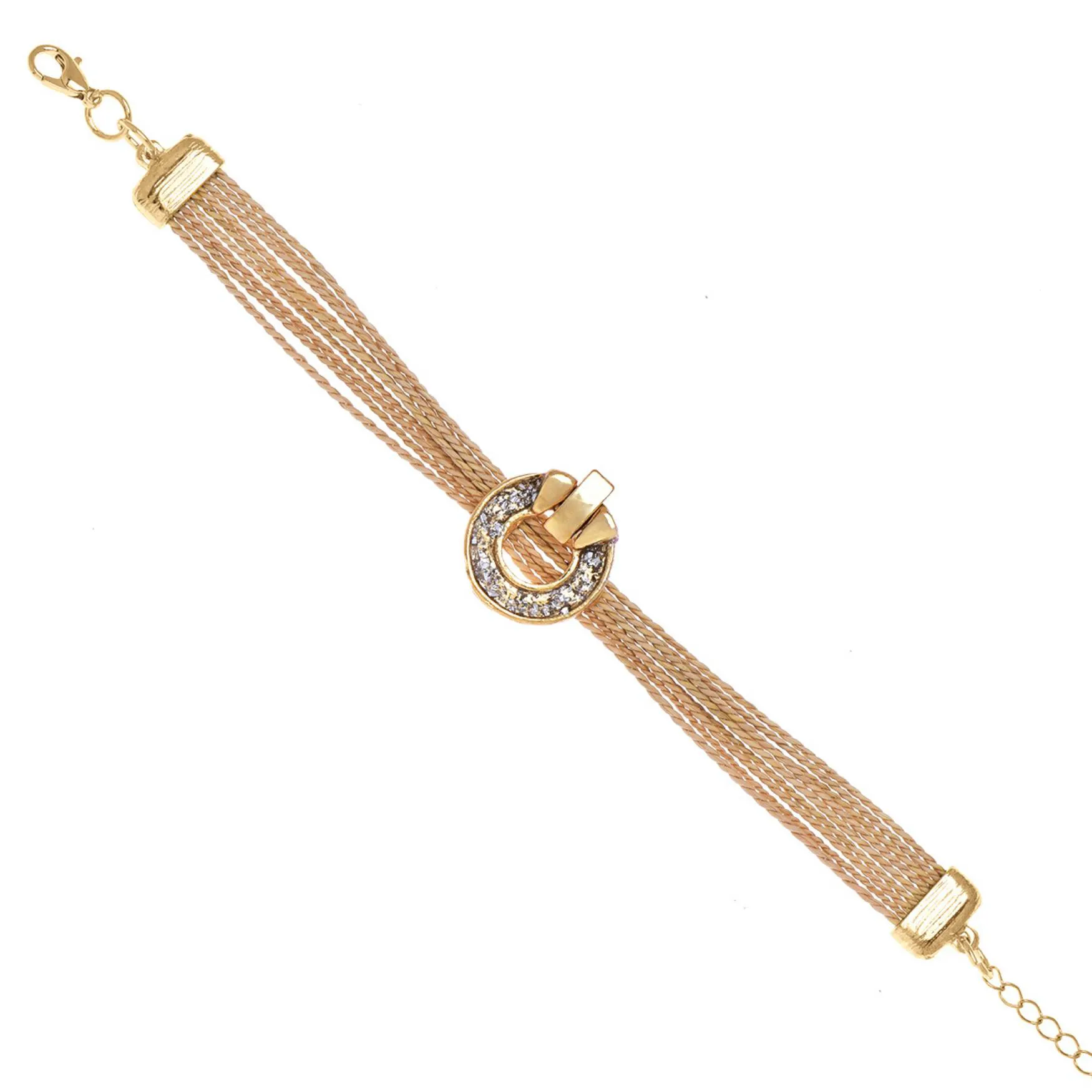 Brazalete Clave Oro y Plata - Imagen 2